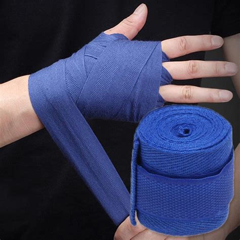 Sports Strap Boxing Bandage Muay MMA Taekwondo Hand Glove Wrap Blue