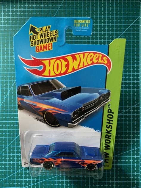 Hot Wheels Dodge Dart Blue With Orange Flames Hw Etsy
