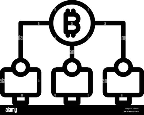 Blockchain Network Icon Outline Blockchain Network Vector Icon For Web