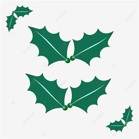 Christmas Holy Leaf Vector Png, Christmas, Holy, Elements PNG and ...