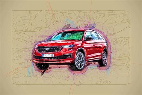 Skoda Kodiaq Sportline 4X4 Road 2021 Cars Crossovers Red Czech Mixed