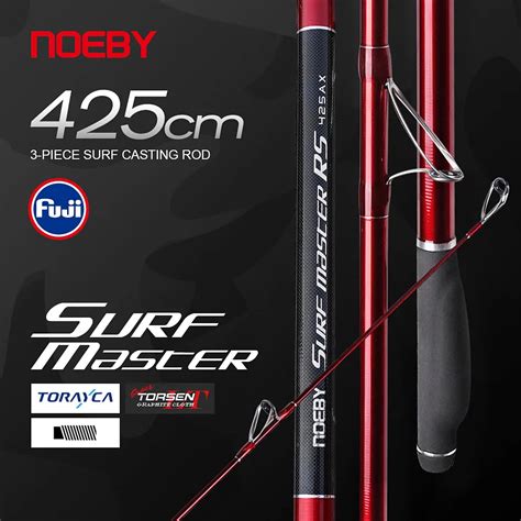 Noeby 4 25m Surf Casting Fishing Rod Fuji Guide Reel Seat 425AX BX Lure