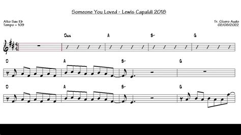 Someone You Loved Lewis Capaldi 2018 Alto Sax Eb Sheet Music Youtube