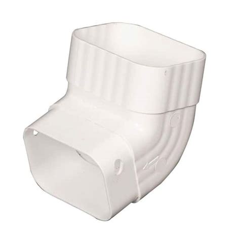 Amerimax Home Products In X In White Vinyl Downspout A Elbow