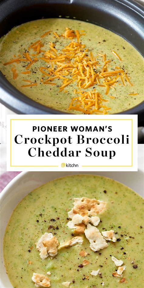 Pioneer Woman Slow Cooker Broccoli Cheddar Soup Recipe | Kitchn