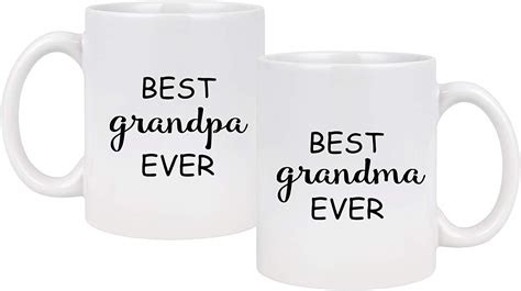 Best Grandma And Grandpa Ever Coffee Mugs Grandparents Mug Set From