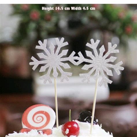 Jual Topper Cupcake Snowfl Akes Topper Kue Princess Frozen Cake Topper