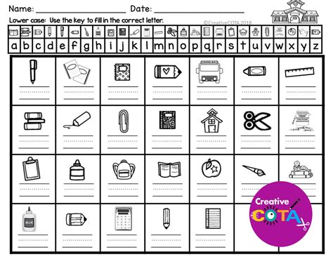 Back to School Secret Code Worksheets - Your Therapy Source