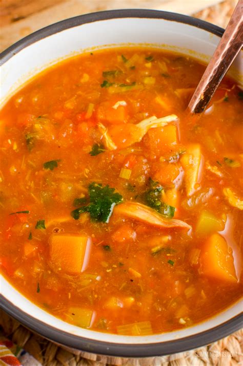 Syn Free Spicy Chicken And Vegetable Soup Slimming World Recipes