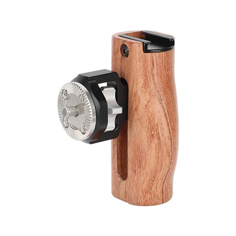 CAMVATE Wooden Handgrip With ARRI Style Rosette M6 Male Mount