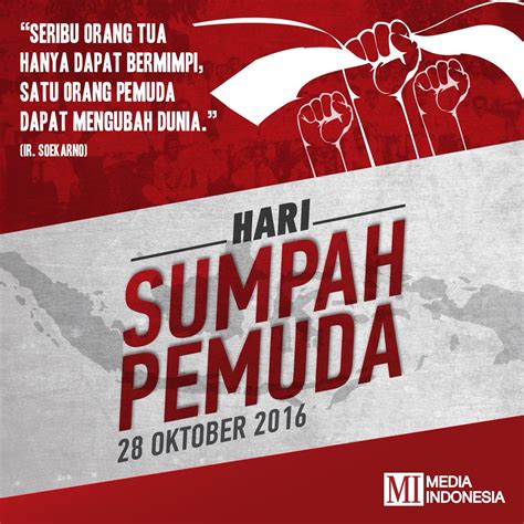 Gambar Poster Tema Sumpah Pemuda Goresan