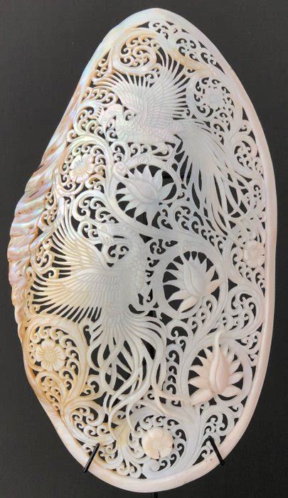 Sooka Interior Large Engraved Mother Of Pearl Shell Catawiki