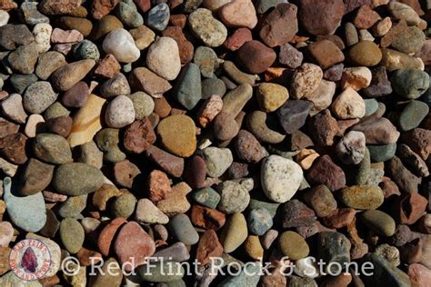 1 X 12 Red Flint River Rock Natural Crushed Rock Interior