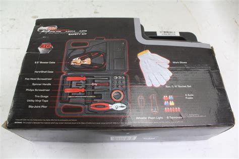 Steelbolts Emergency 30 Piece Roadside Safety Kit Property Room