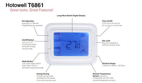 Digital Air Conditioner Fan Coil Thermostat Room Honeywell Thermostat T6861