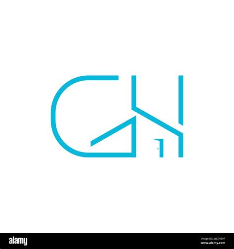 Abstract House Logo With Letter Hg Or Gh Vector Design Initial Letter