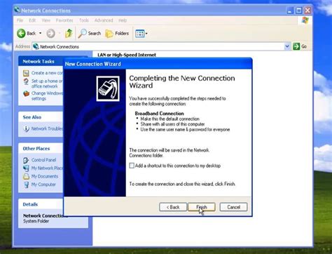 Starting The New Internet Connection Wizard In Windows Xp