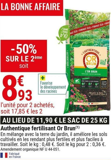 Promo Authentique Fertilisant Or Brun Chez Gamm Vert