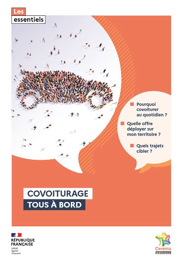 Covoiturage tous à bord un Essentiel du Cerema donne les clés pour