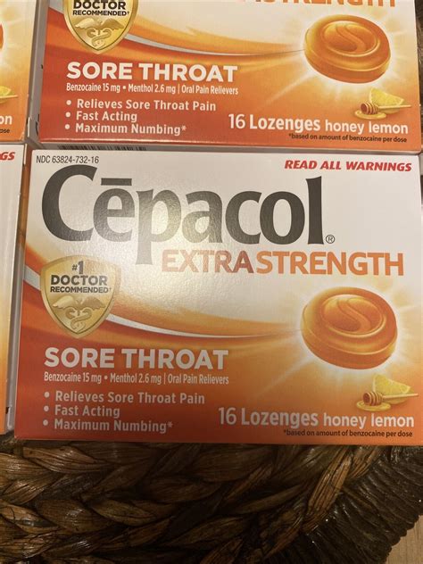 Buy Cepecol Honey Lemon 16 Lozenges Sore Throat Extra Strength 4 Boxes