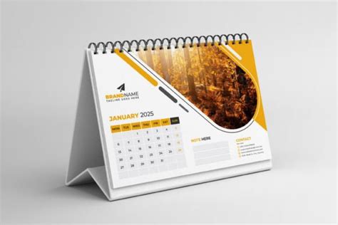 Desk Calendar 2025 Template Design Graphic By Graphicsburg · Creative