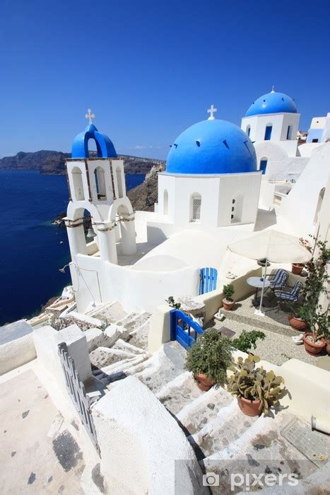 Naklejka Grecja Santorini kościół w Oia PIXERS PL