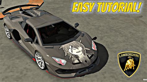 Easy Anime Tutorial Lamborghini Aventador SVJ Anime Car Parking