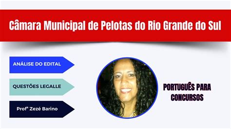 Concurso Público Câmara Municipal de Pelotas Português focado na