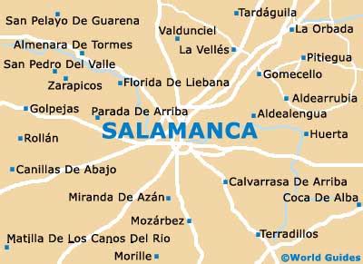 Maps of Salamanca, University of Salamanca: Map of Salamanca University, Spain