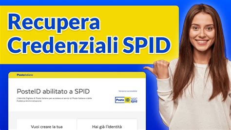 Come Recuperare Credenziali PosteID SPID Nome Utente E Password YouTube