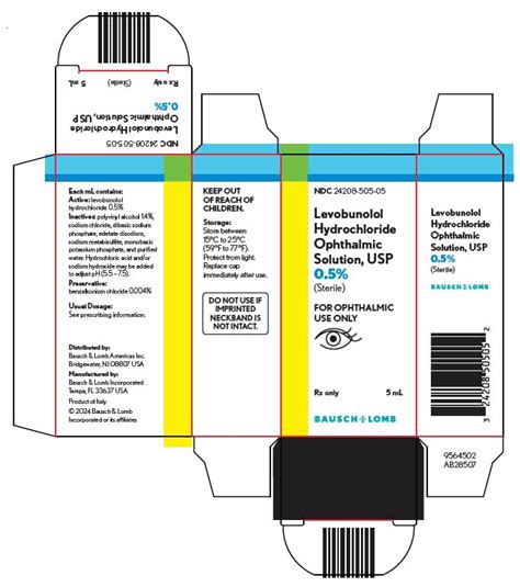 Levobunolol Package Insert Prescribing Information