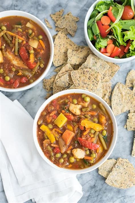 Simple Frozen Vegetable Soup (Vegan, Whole30) - Bites of Wellness