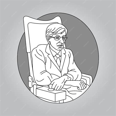 Premium Vector Stephen Hawking The Vector Illustration