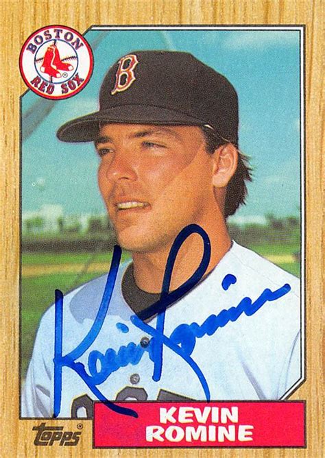 Kevin Romine Autographed Baseball Card Boston Red Sox Topps