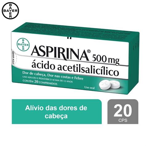 Aspirina 500mg 20 Comprimidos PanVel Farmácias