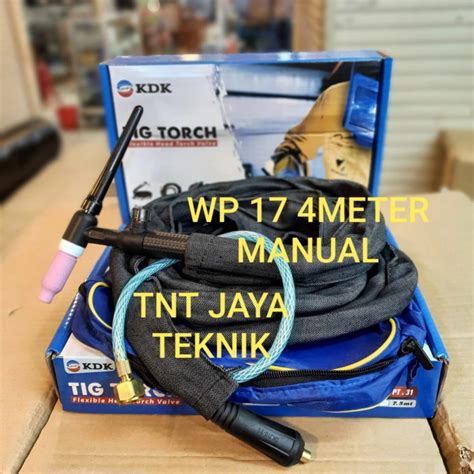 Jual TIG TORCH WP 17 V STANG LAS ARGON WP 17 4 METER KDK STANG ARGON