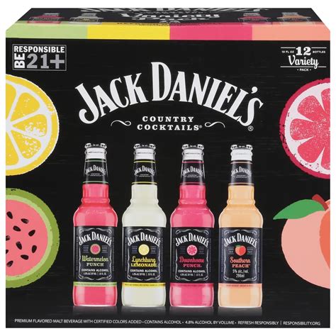 Jack Daniel S Country Cocktails Variety Pack Oz Bottles Shop Malt