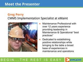 Keys To Cmms Implementation Success Ppt