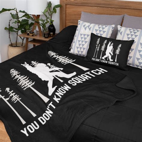 Bigfoot Blanket Sasquatch Blanket Yeti Fun Soft Cozy Fleece Throw