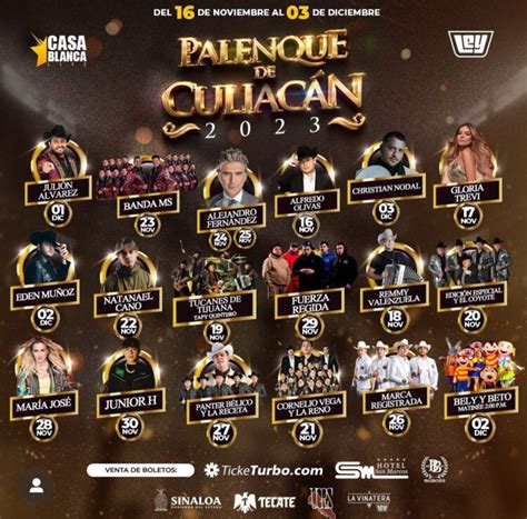 Esta Es La Cartelera Completa Del Palenque Culiac N Checa Los