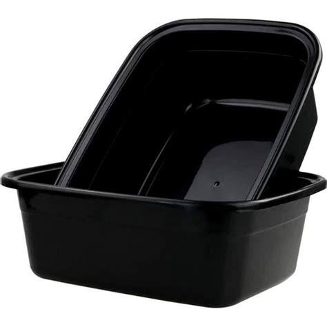 L Bassine Cuvette Bassines Plastique Rectangulaire Grande Noir