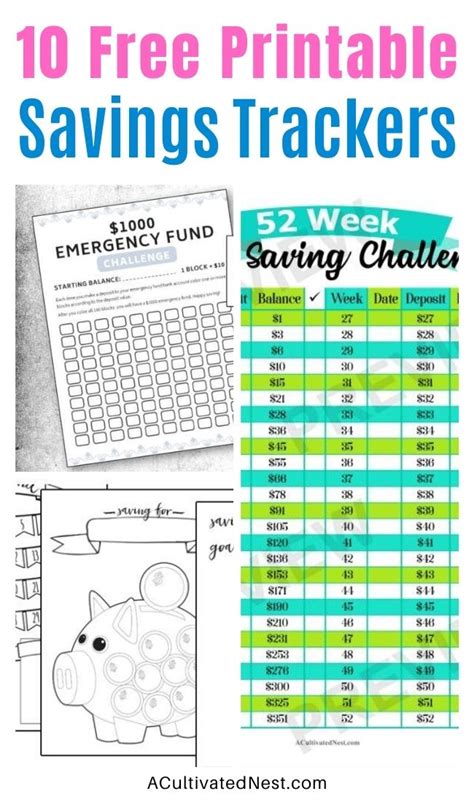 Free Savings Tracker Print Out