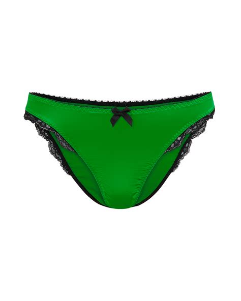 Sloane Full Brief In Green Black By Agent Provocateur