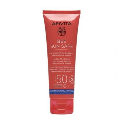 Apivita Bee Sun Safe Hydra Fresh Face Body Milk SPF50 TRAVEL SIZE