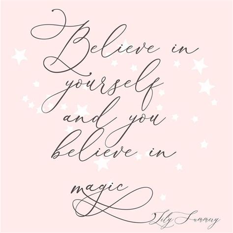 A Pink Background With Stars And The Words Believe In Yourself And You