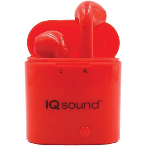 Supersonic Iq 135tws Rd Iq Sound True Wireless Earbuds Red Headphones