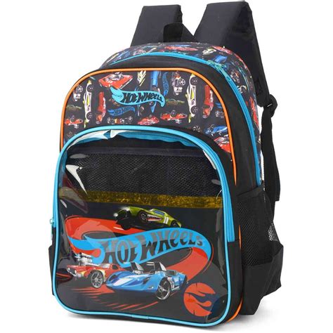 Mochila Luxcel Hot Wheels Preto Is Hw