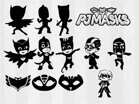 Pj Masks Svg Bundle Pj Masks Clipart Pj Masks Cut Files Pj