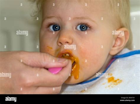 Baby Girl Covered In Food Hi Res Stock Photography And Images Alamy