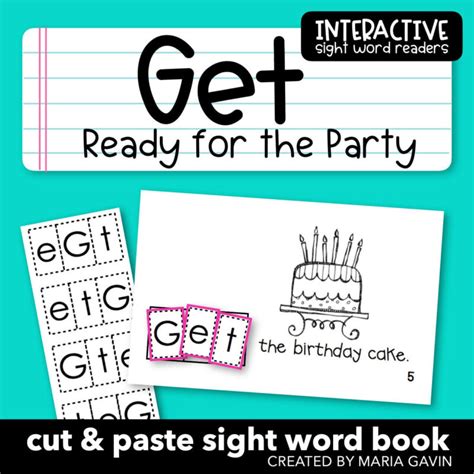 Emergent Ready for Sight Word GET: "Get Ready for the Party" Sight Word ...